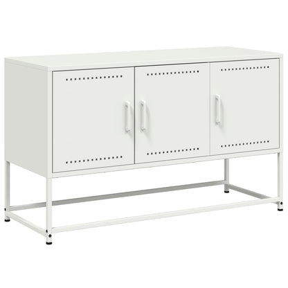 Mobile TV Bianco 100,5x39x60,5 cm in Acciaio - homemem39