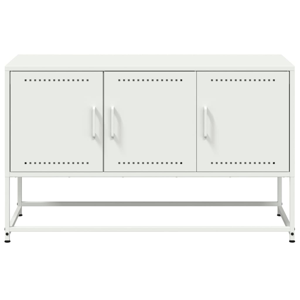 Mobile TV Bianco 100,5x39x60,5 cm in Acciaio - homemem39