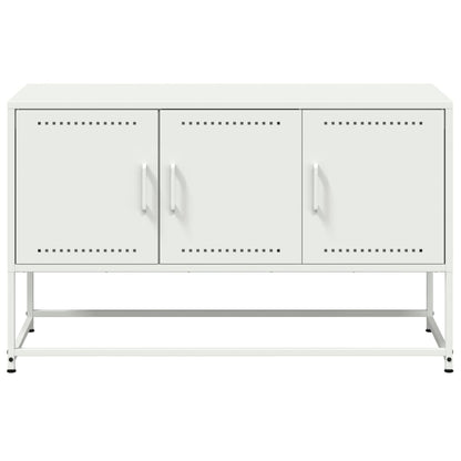 Mobile TV Bianco 100,5x39x60,5 cm in Acciaio - homemem39