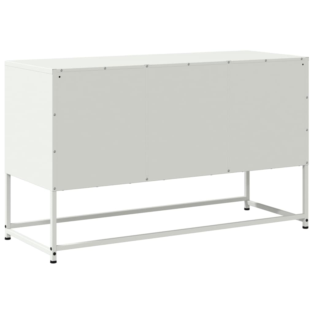 Mobile TV Bianco 100,5x39x60,5 cm in Acciaio - homemem39