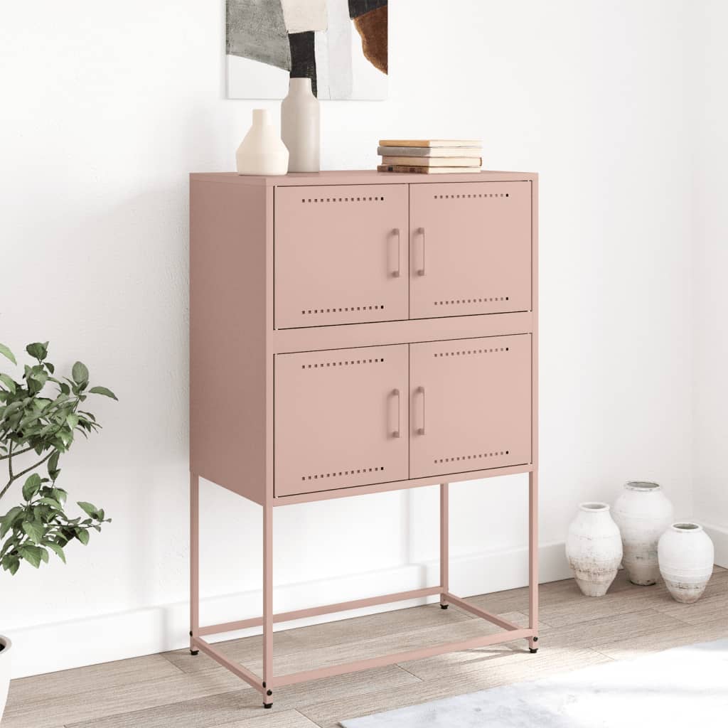 Credenza Rosa 68,5x38,5x107 cm in Acciaio