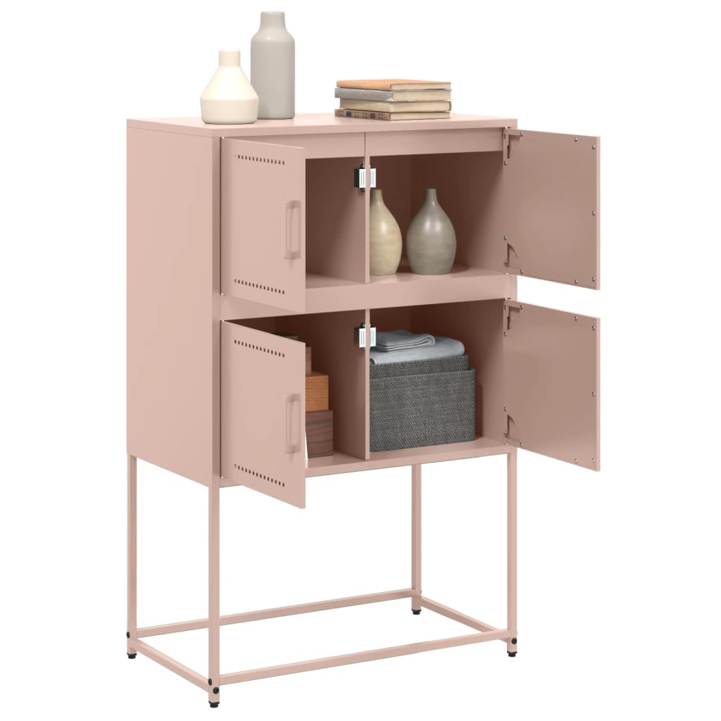 Credenza Rosa 68,5x38,5x107 cm in Acciaio