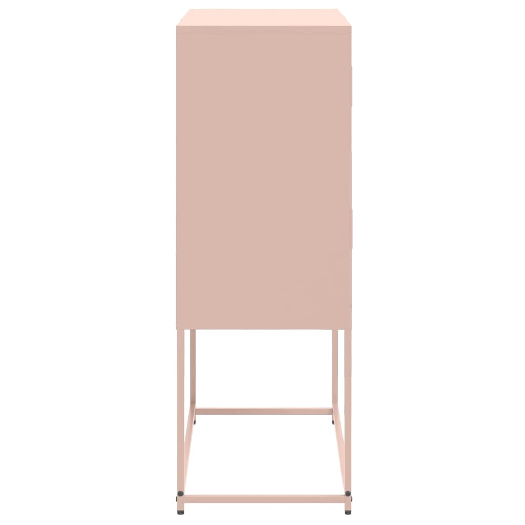 Credenza Rosa 68,5x38,5x107 cm in Acciaio - homemem39