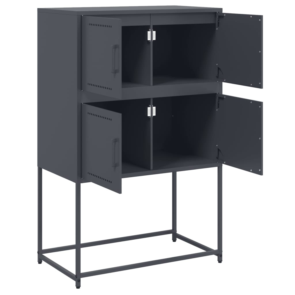 Credenza Antracite 68,5x38,5x107 cm in Acciaio