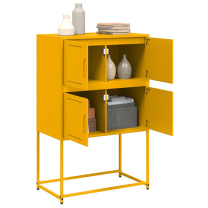 Credenza Giallo Senape 68,5x38,5x107 cm in Acciaio