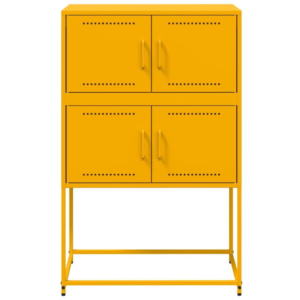 Credenza Giallo Senape 68,5x38,5x107 cm in Acciaio