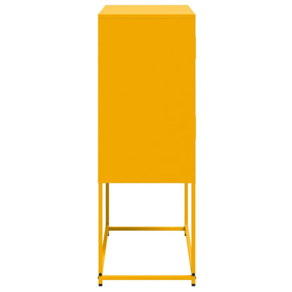 Credenza Giallo Senape 68,5x38,5x107 cm in Acciaio - homemem39