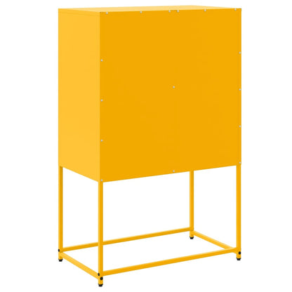 Credenza Giallo Senape 68,5x38,5x107 cm in Acciaio