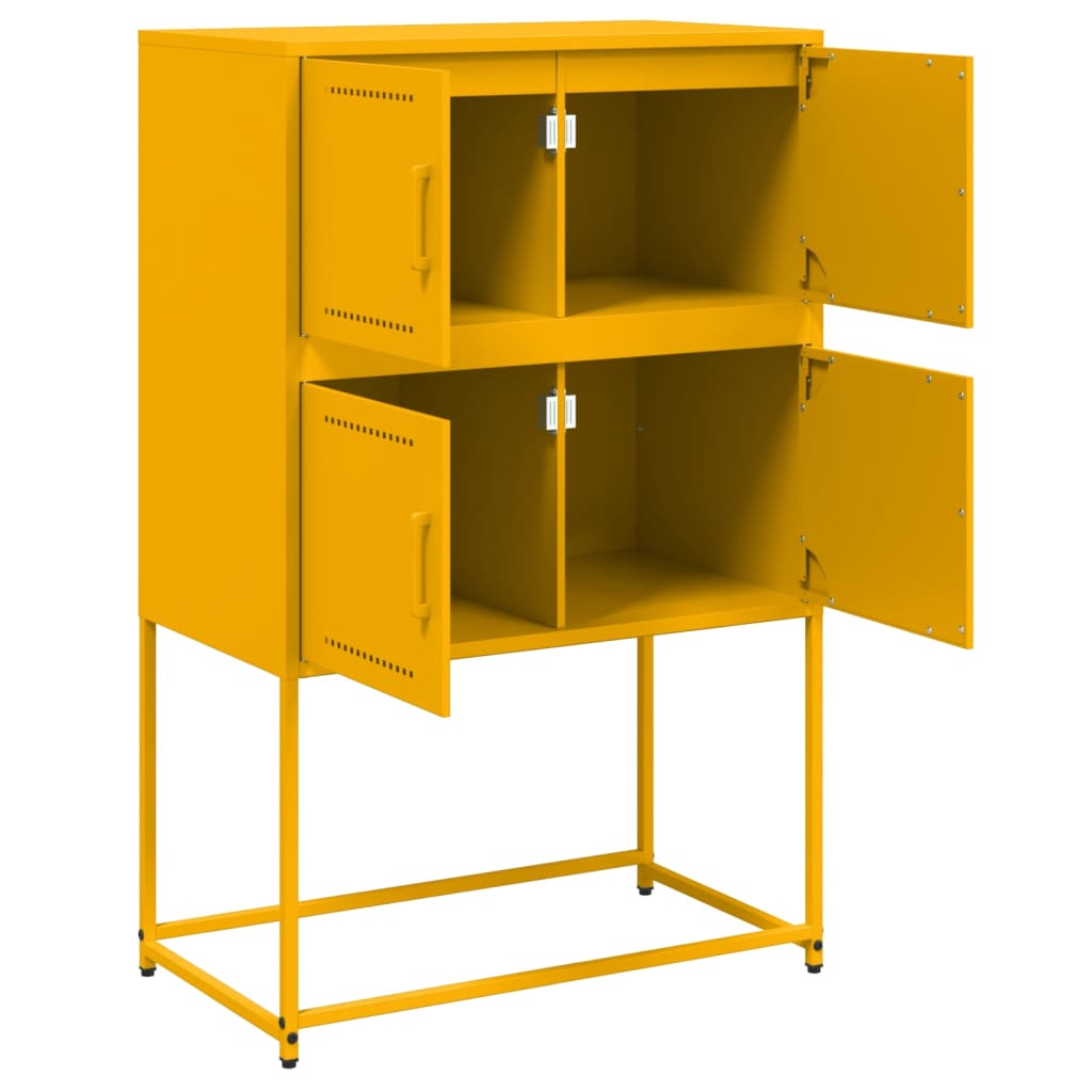 Credenza Giallo Senape 68,5x38,5x107 cm in Acciaio - homemem39