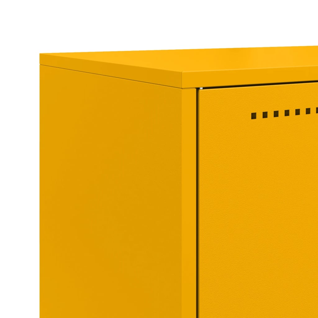 Credenza Giallo Senape 68,5x38,5x107 cm in Acciaio