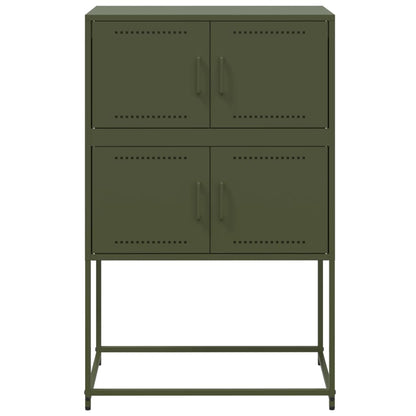 Credenza Verde Oliva 68,5x38,5x107 cm in Acciaio - homemem39