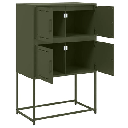 Credenza Verde Oliva 68,5x38,5x107 cm in Acciaio