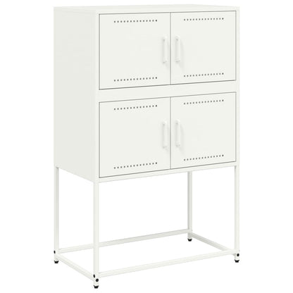 Credenza Bianca 68,5x38,5x107 cm in Acciaio