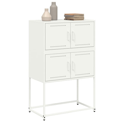 Credenza Bianca 68,5x38,5x107 cm in Acciaio