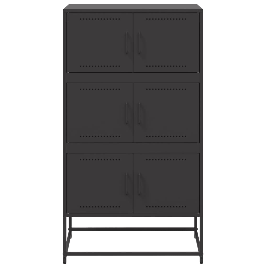 Credenza Nera 68,5x38,5x123,5 cm in Acciaio