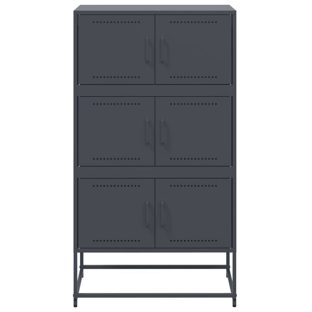 Credenza Antracite 68,5x38,5x123,5 cm in Acciaio