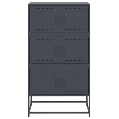 Credenza Antracite 68,5x38,5x123,5 cm in Acciaio