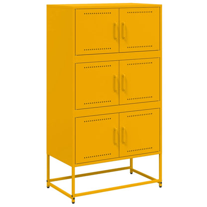 Credenza Giallo Senape 68,5x38,5x123,5 cm in Acciaio