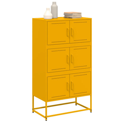 Credenza Giallo Senape 68,5x38,5x123,5 cm in Acciaio