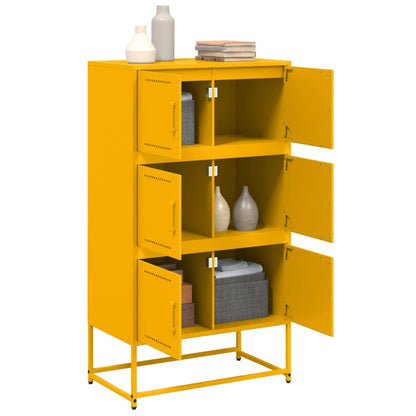 Credenza Giallo Senape 68,5x38,5x123,5 cm in Acciaio