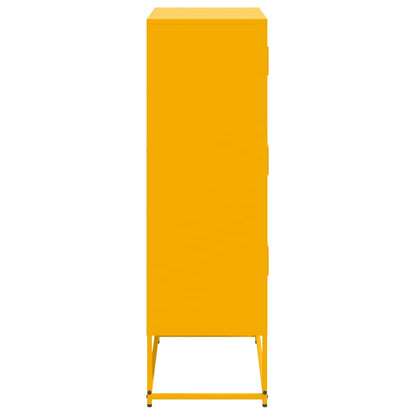 Credenza Giallo Senape 68,5x38,5x123,5 cm in Acciaio