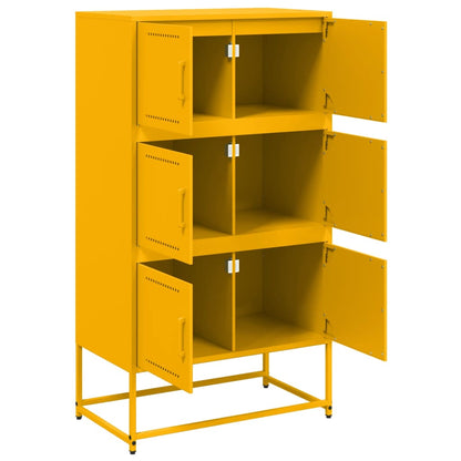 Credenza Giallo Senape 68,5x38,5x123,5 cm in Acciaio