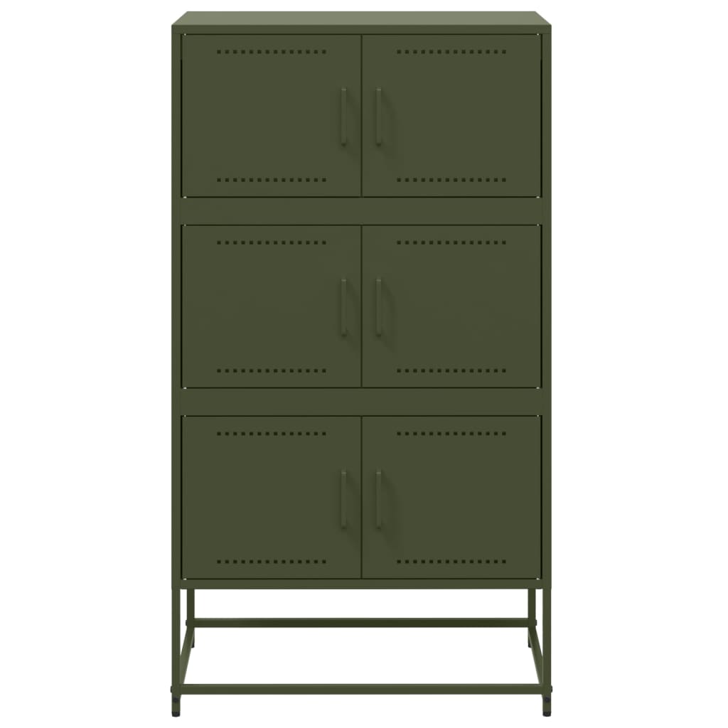 Credenza Verde Oliva 68,5x38,5x123,5 cm in Acciaio