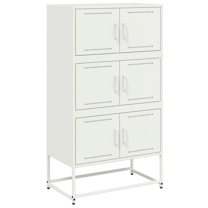 Credenza Bianca 68,5x38,5x123,5 in Acciaio