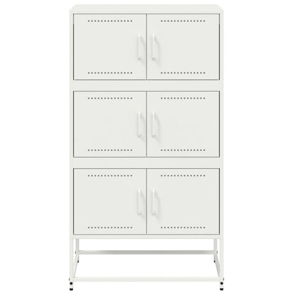 Credenza Bianca 68,5x38,5x123,5 in Acciaio - homemem39