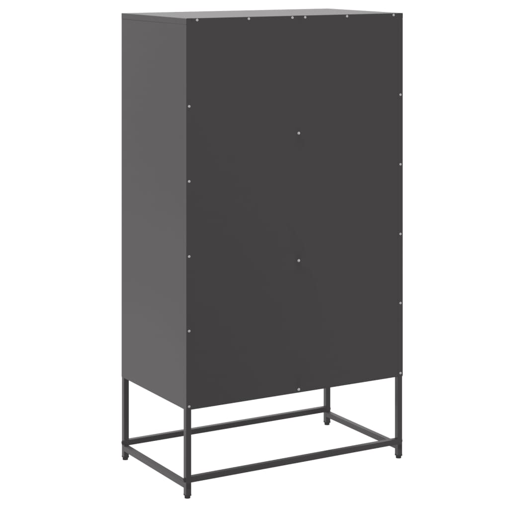Black Sideboard 68.5x38.5x123.5 cm in Steel