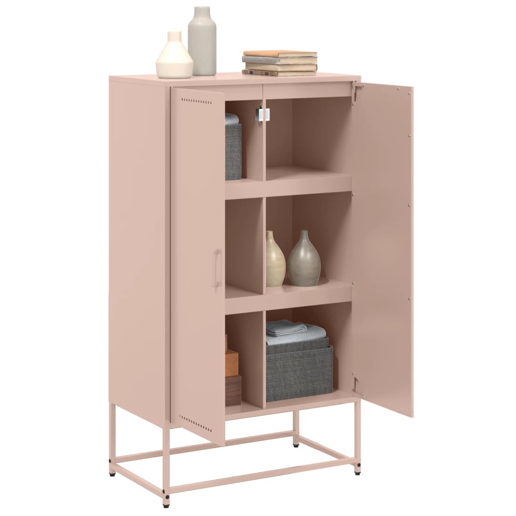 Credenza Rosa 68,5x38,5x123,5 in Acciaio - homemem39