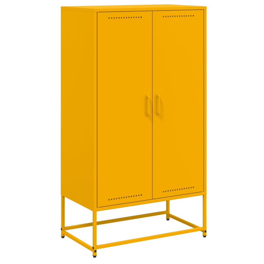 Credenza Giallo Senape 68,5x38,5x123,5 cm in Acciaio