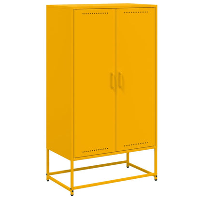 Credenza Giallo Senape 68,5x38,5x123,5 cm in Acciaio