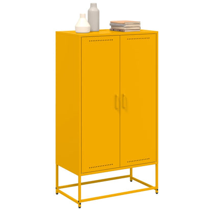 Credenza Giallo Senape 68,5x38,5x123,5 cm in Acciaio