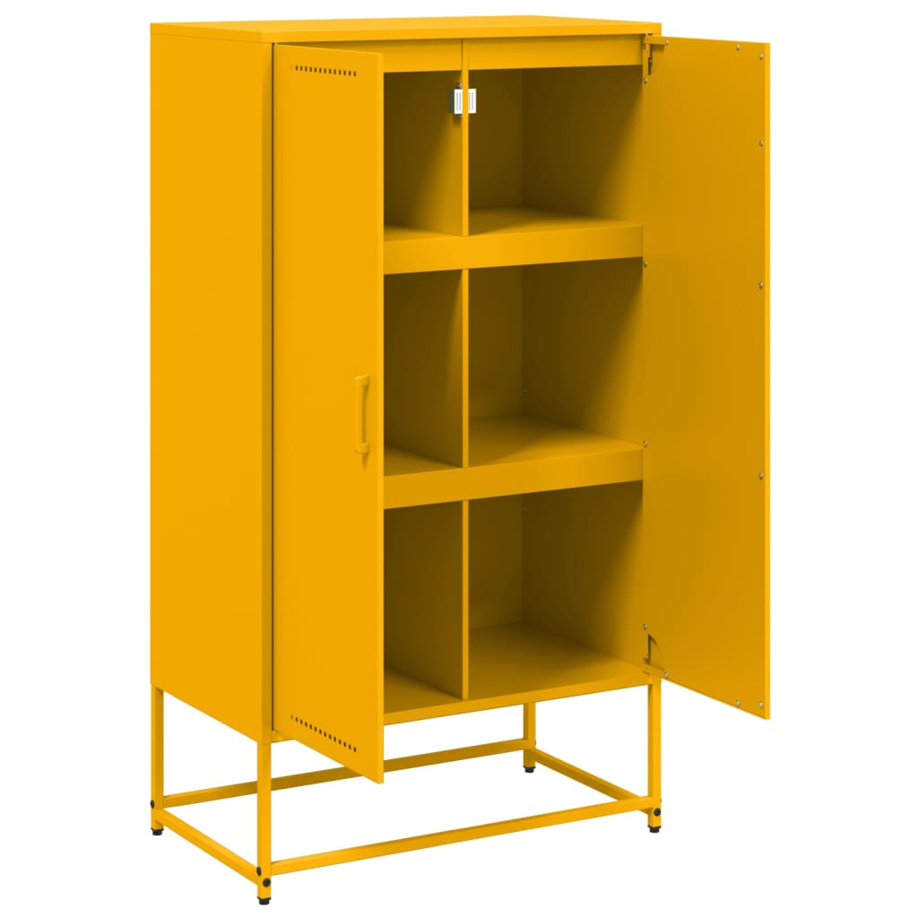 Credenza Giallo Senape 68,5x38,5x123,5 cm in Acciaio