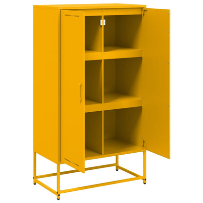 Credenza Giallo Senape 68,5x38,5x123,5 cm in Acciaio