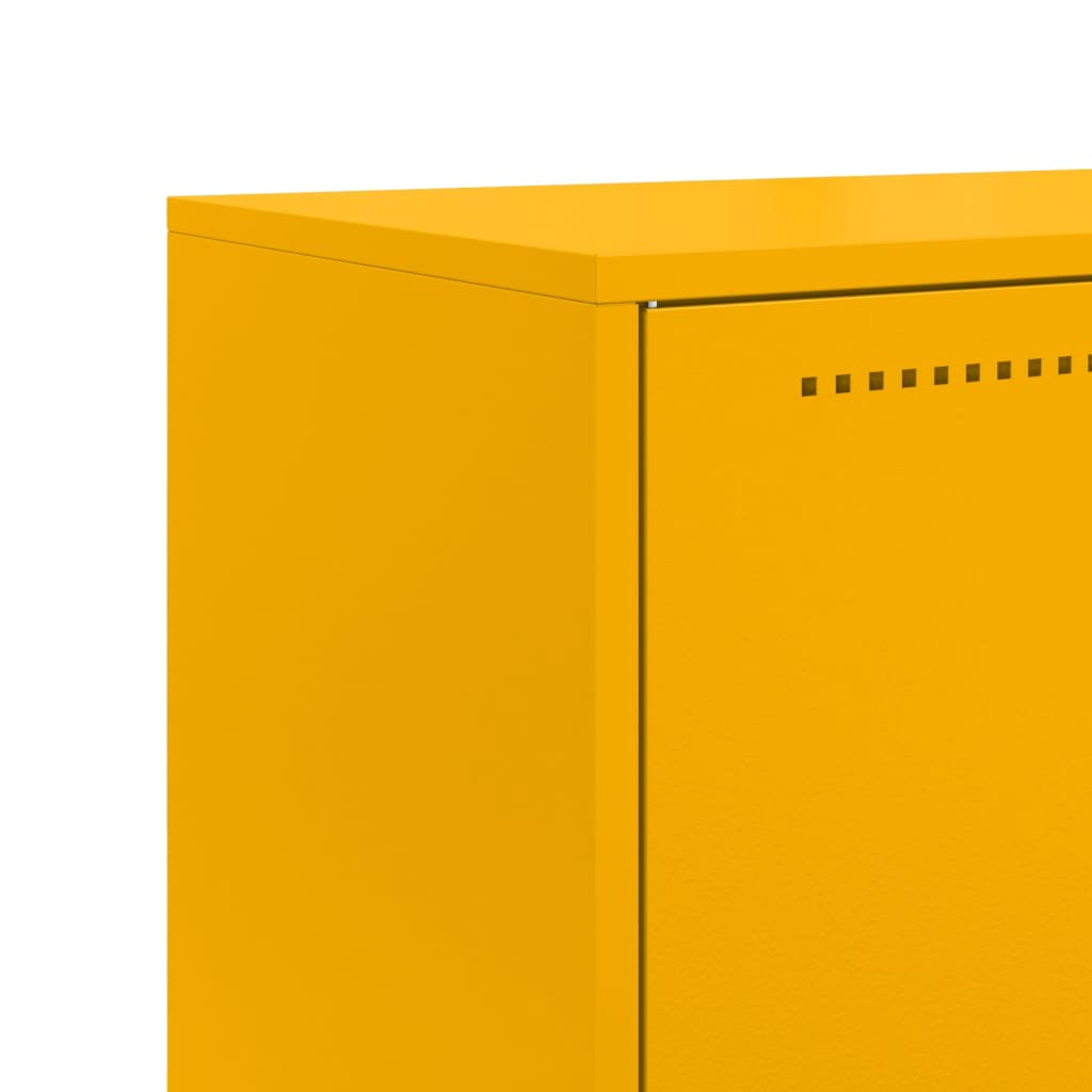 Credenza Giallo Senape 68,5x38,5x123,5 cm in Acciaio