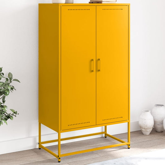 Credenza Giallo Senape 68,5x38,5x123,5 cm in Acciaio