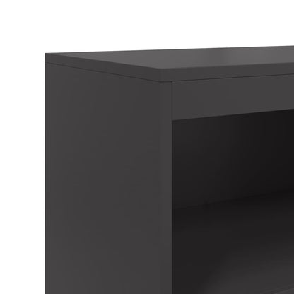 Credenza Nera 68,5x38,5x123,5 cm in Acciaio