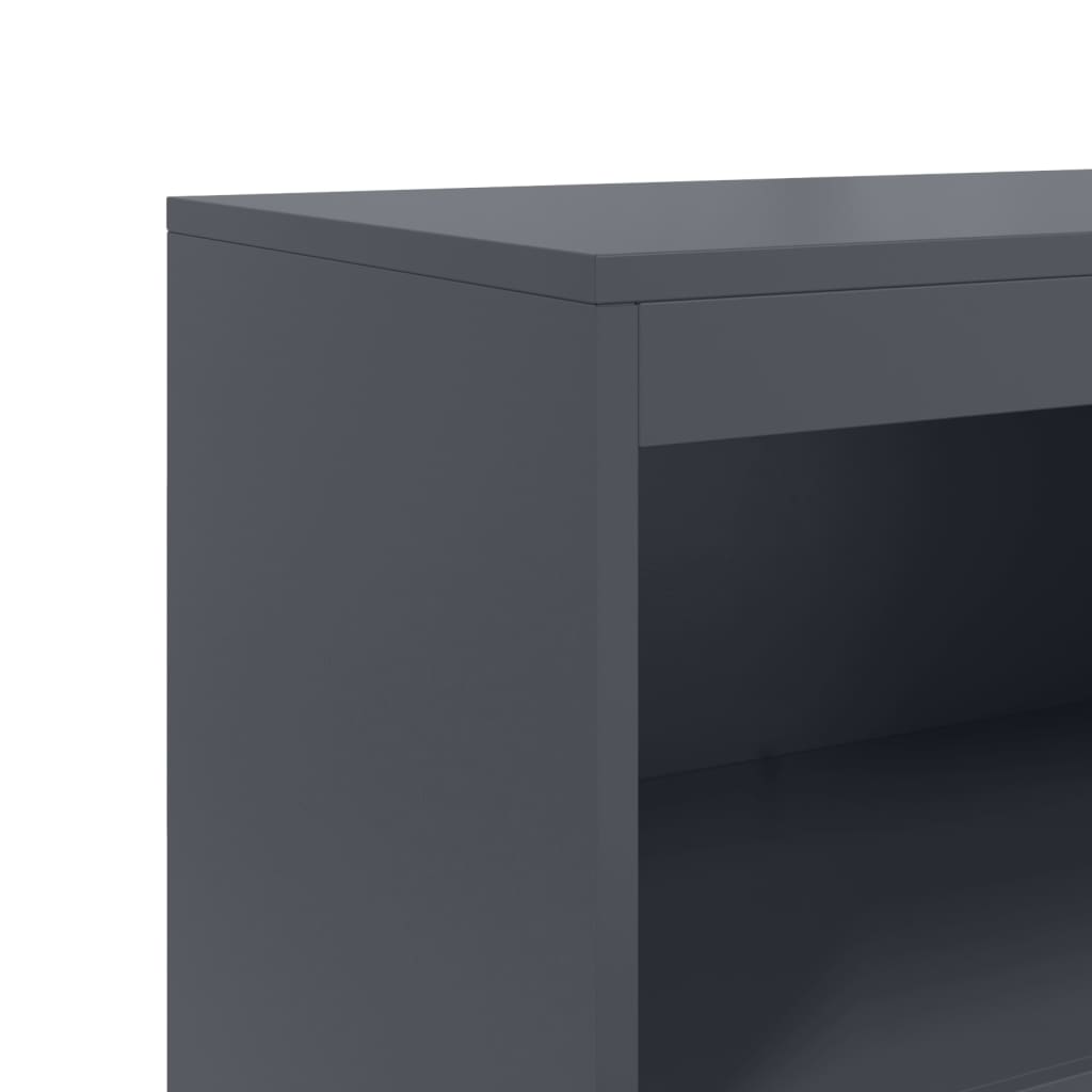 Credenza Antracite 68,5x38,5x123,5 cm in Acciaio