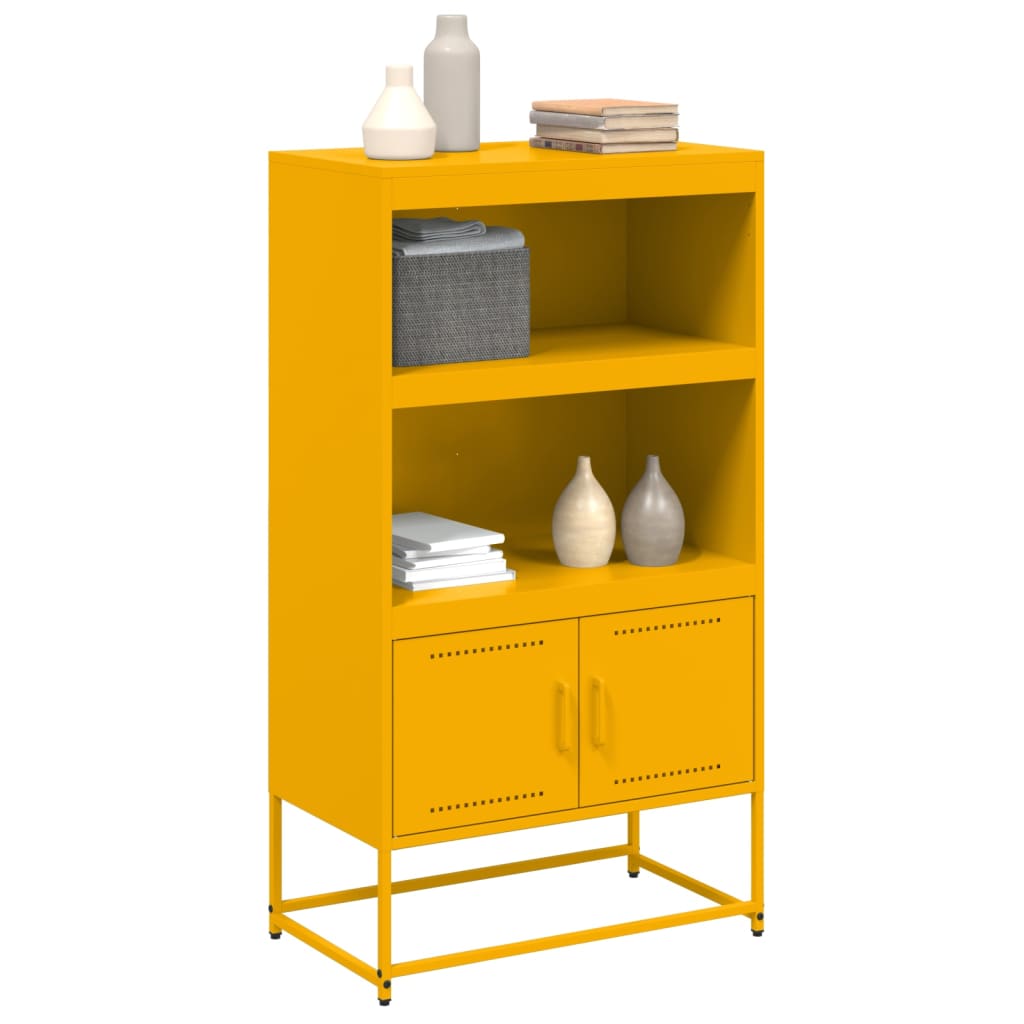 Credenza Giallo Senape 68,5x38,5x123,5 cm in Acciaio