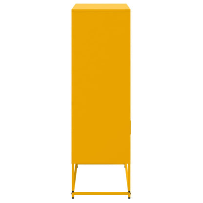 Credenza Giallo Senape 68,5x38,5x123,5 cm in Acciaio