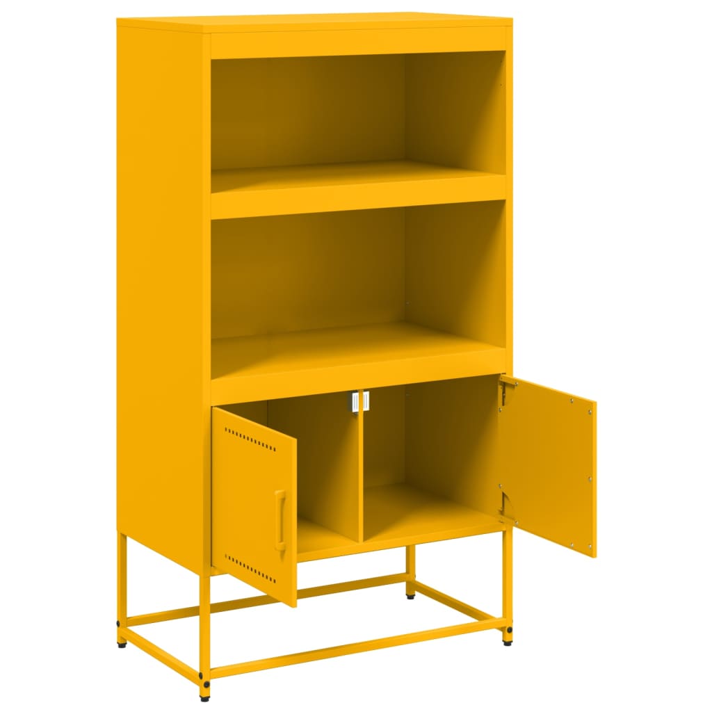 Credenza Giallo Senape 68,5x38,5x123,5 cm in Acciaio