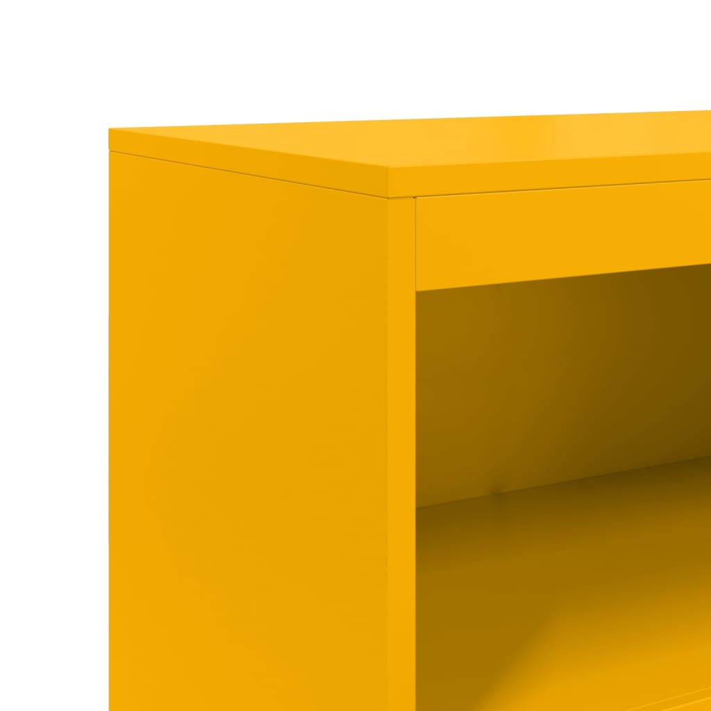 Credenza Giallo Senape 68,5x38,5x123,5 cm in Acciaio