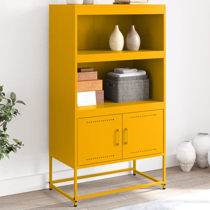 Credenza Giallo Senape 68,5x38,5x123,5 cm in Acciaio