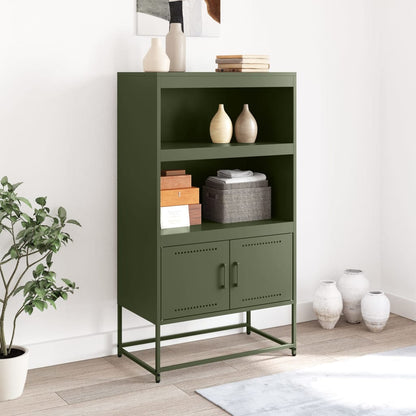 Credenza Verde Oliva 68,5x38,5x123,5 cm in Acciaio