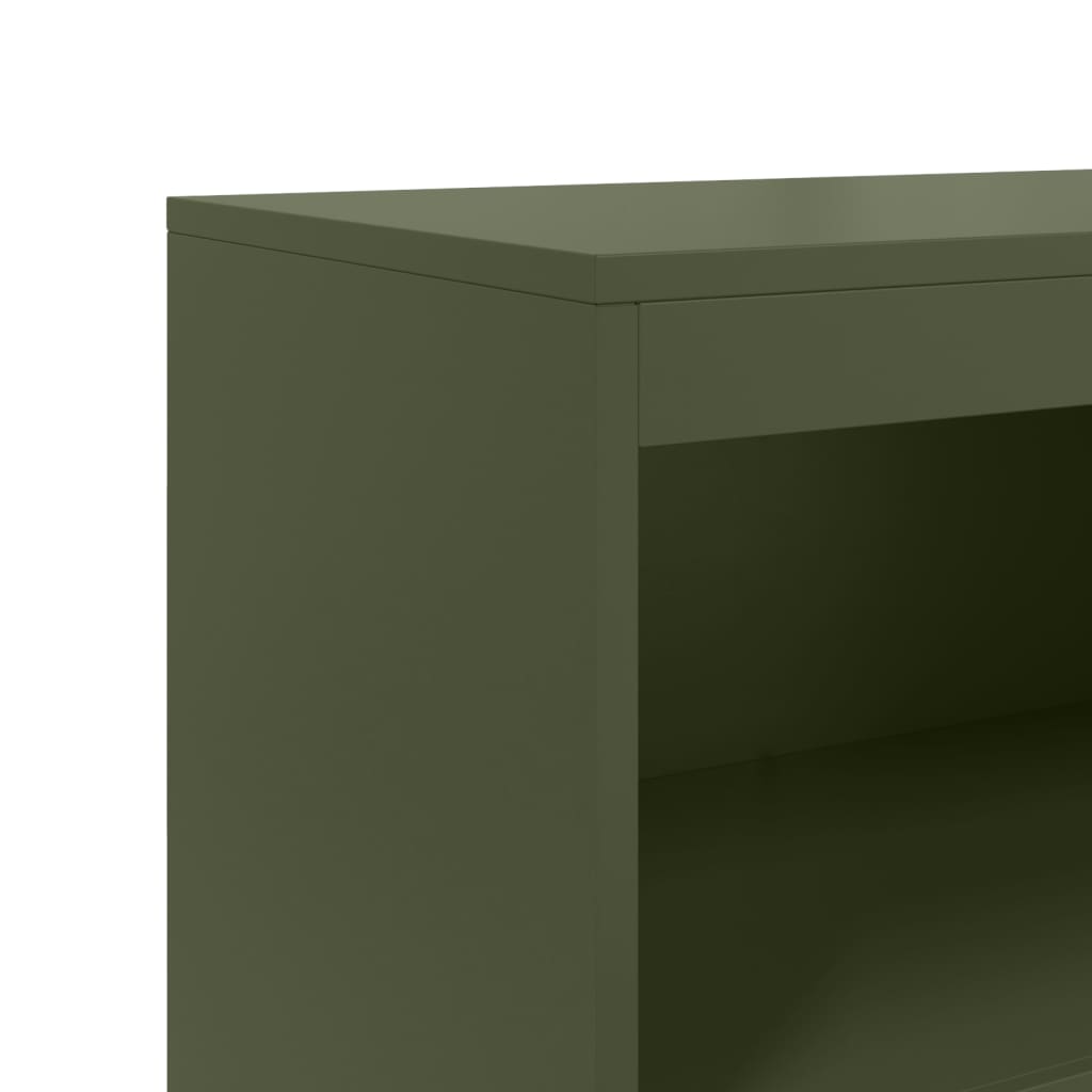 Credenza Verde Oliva 68,5x38,5x123,5 cm in Acciaio