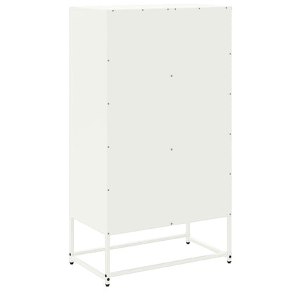 Credenza Bianca 68,5x38,5x123,5 cm in Acciaio