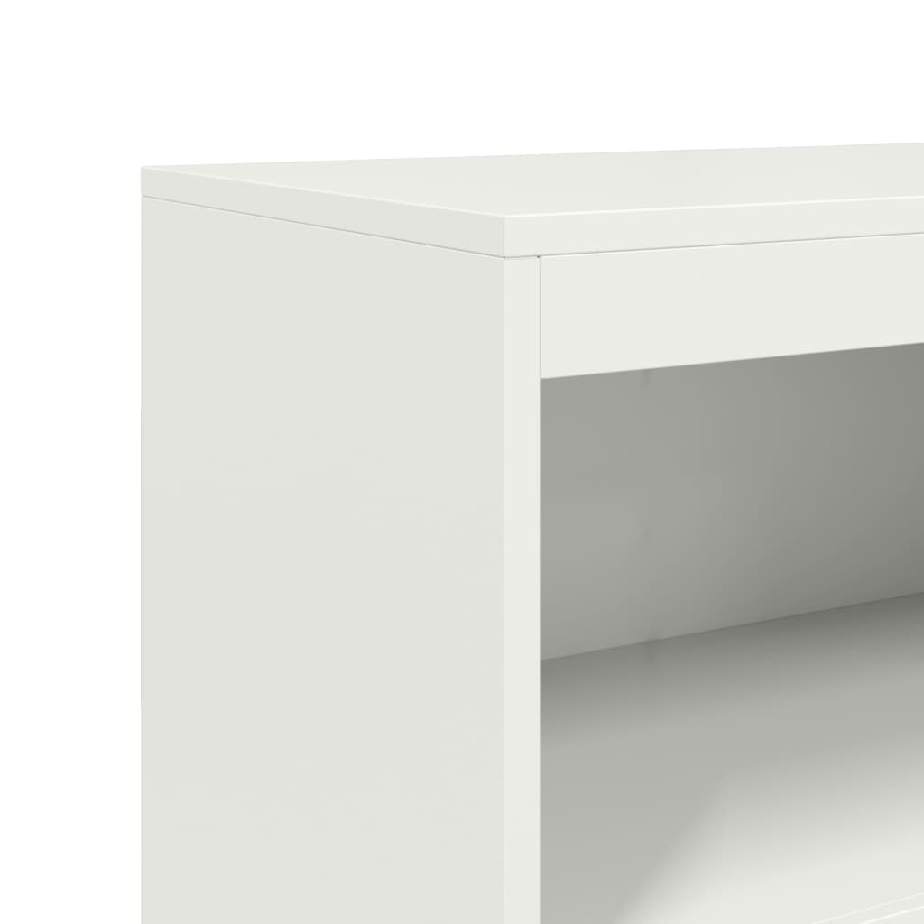 Credenza Bianca 68,5x38,5x123,5 cm in Acciaio