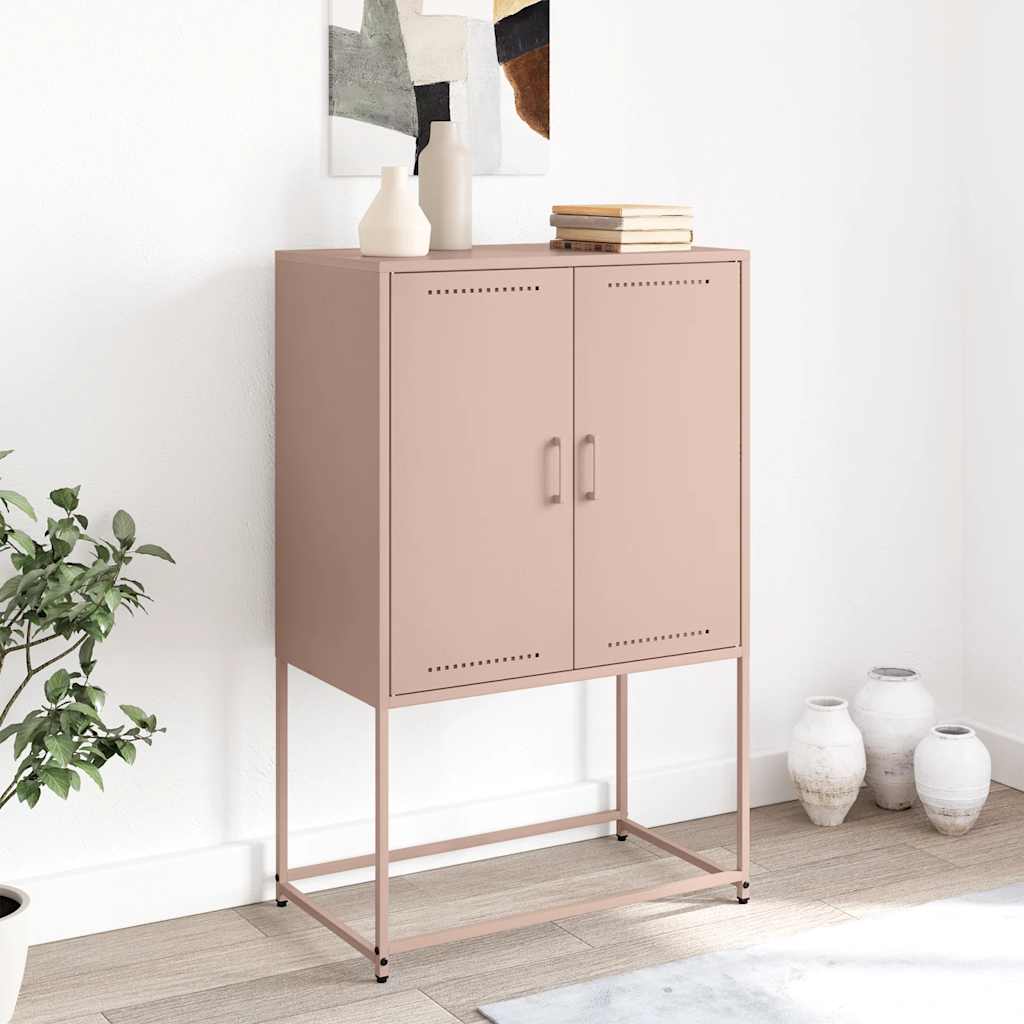 Credenza Rosa 68,5x38,5x107 cm in Acciaio - homemem39